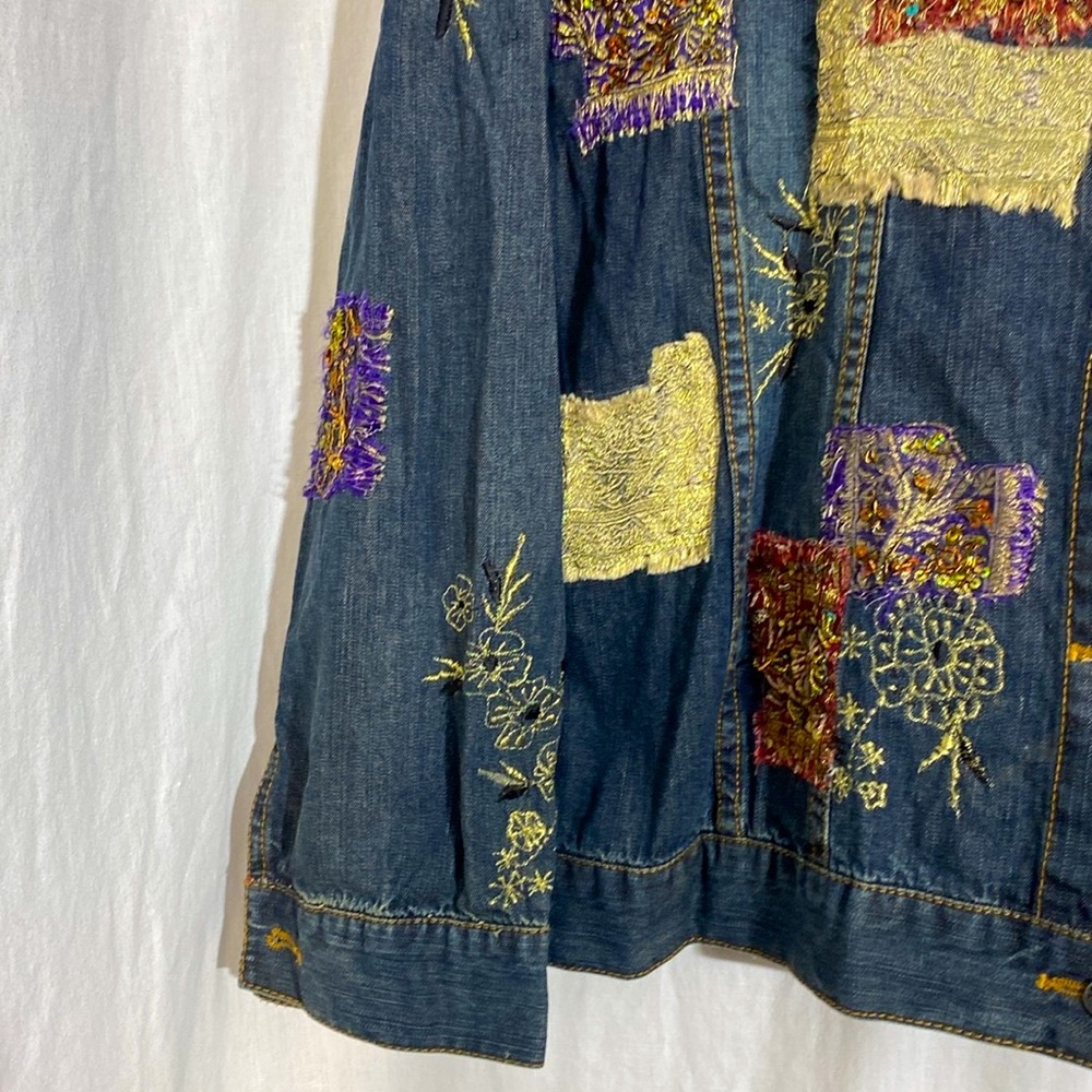 Chico’s Vintage Patchwork With Beads & Embroidere… - image 3